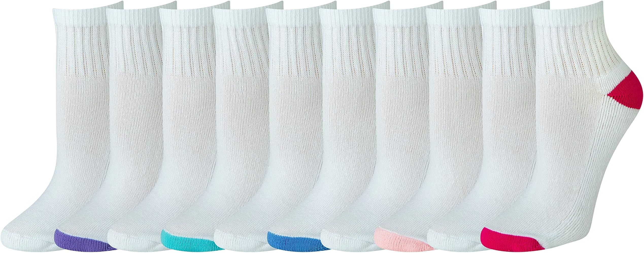 Amazon Essentials Women's Cotton Lightly Cushioned Ankle Socks, 10 Pairs | Amazon (US)