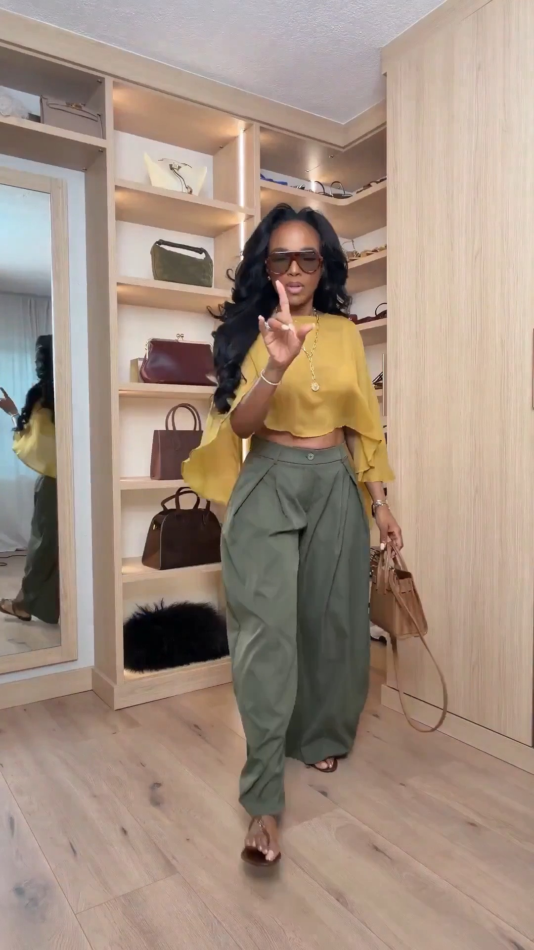 Hi babes ✨ Scroll to shop this bold spring and summer outfit 💛

The flowy olive wide-leg trousers paired with the statement yellow top create the prettiest elevated color combo while still feeling effortless and wearable. I love outfits like this because each piece can be restyled so many different ways, making the cost per wear even better over time.

Perfect for brunch, vacations, dinner plans, summer events, or elevated everyday looks.

📏 Measurements: 5’4”, 140 lbs, 34D bust, 27” waist, 40” hips  
Wearing a size Small

#LTKootd #LTKPetite #LTKgrwm