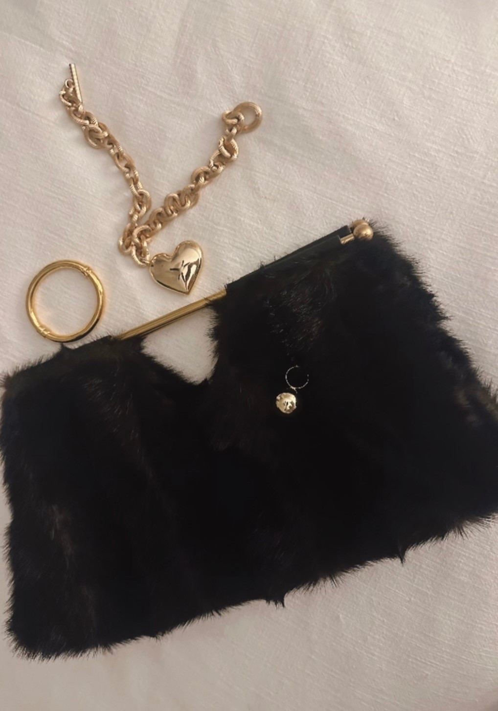 New Zara- fur clutch ✨