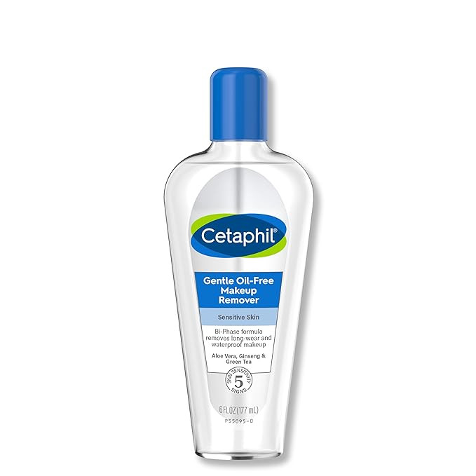 Cetaphil Gentle Waterproof Makeup Remover, Oil-Free Formula Suitable for Sensitive Skin, 6.0 Flui... | Amazon (US)