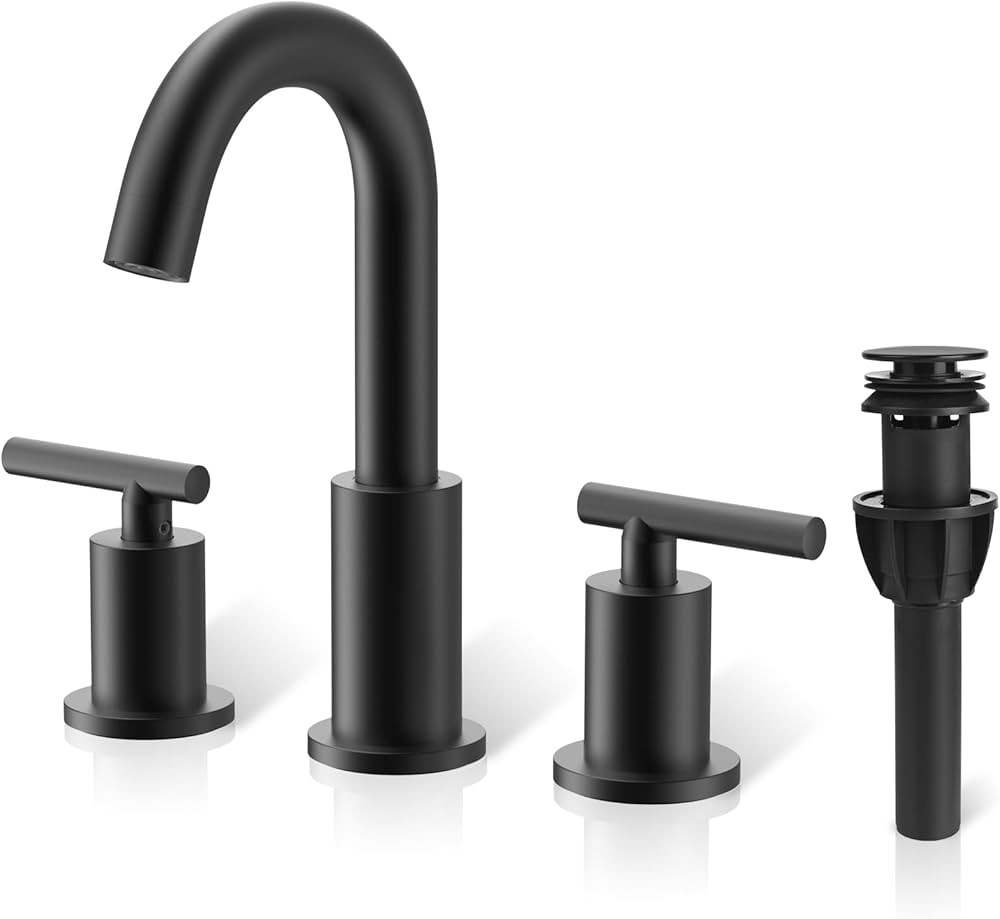TRUSTMI 2-Handle 8 inch Widespread Bathroom Sink Faucet with Pop Up Drain and cUPC Faucet Supply ... | Amazon (US)