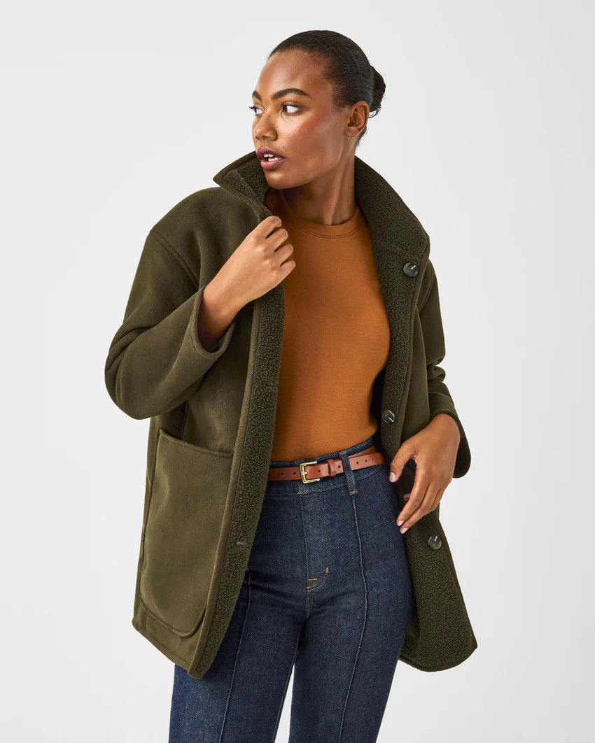Reversible Suede & Fleece Jacket | Spanx