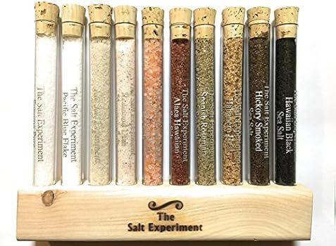 Gourmet Salt Gift Set - 10 Delicious, Natural Finishing Salts from across the Globe! - 10 Test Tube  | Amazon (US)