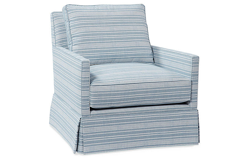 Auburn Club Chair, Marine | One Kings Lane