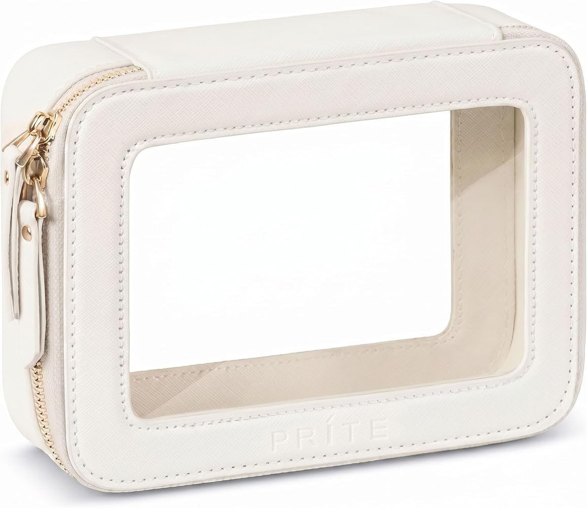 Prite Clear Makeup Bag Cosmetic Organizer Case Waterproof Travel Toiletry Bag Skincare Pouch with... | Amazon (US)