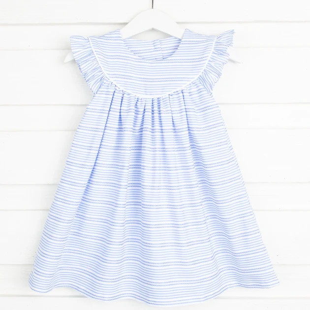 Lucy Dress Blue Stripe | Classic Whimsy