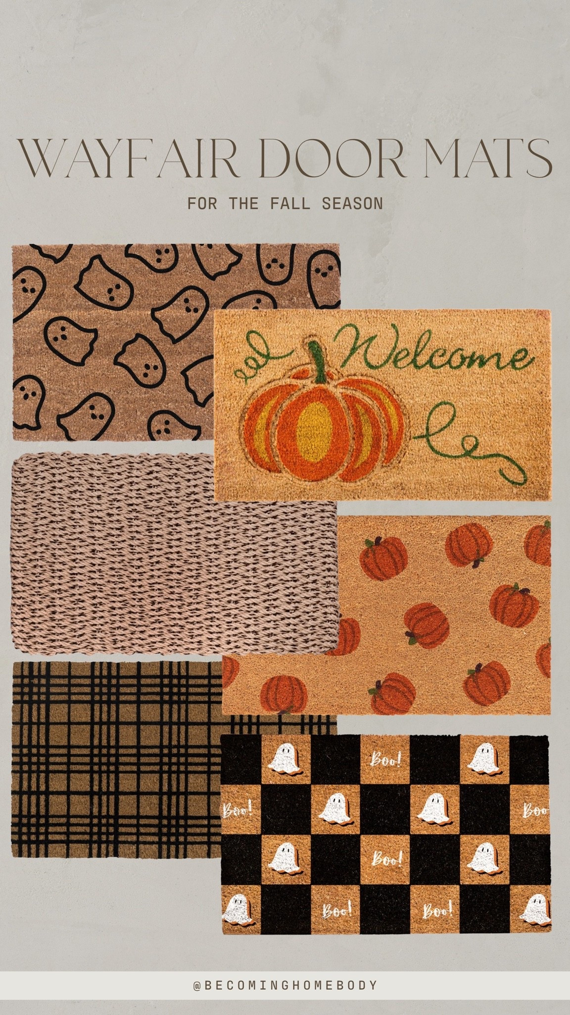 The prettiest @Wayfair doormats for fall 🎃 I love these for a fall front porch — so cute! 🍂🤎🍁

#LTKSeasonal #LTKHome
