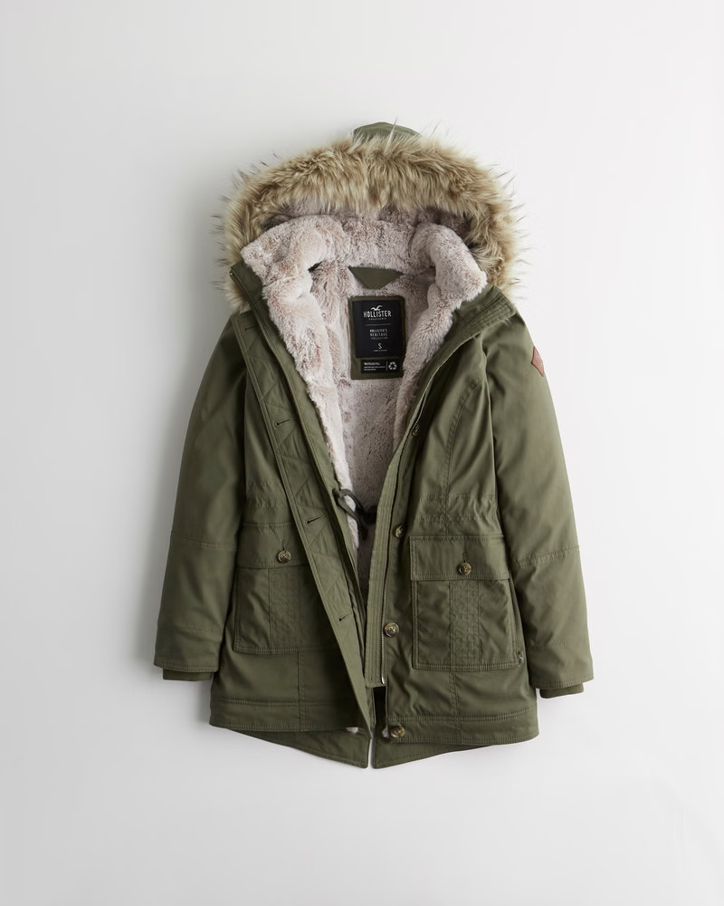 Girls Faux Fur-Lined Parka | Girls Jackets & Coats | HollisterCo.com | Hollister (US)