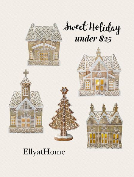 Sweet holiday, Christmas gingerbread houses under $25 at AtHome stores! Shop your favorites early. Holiday, Christmas home decor accessories. Traditional Christmas styling. 

#LTKsalealert #LTKhome #LTKHoliday