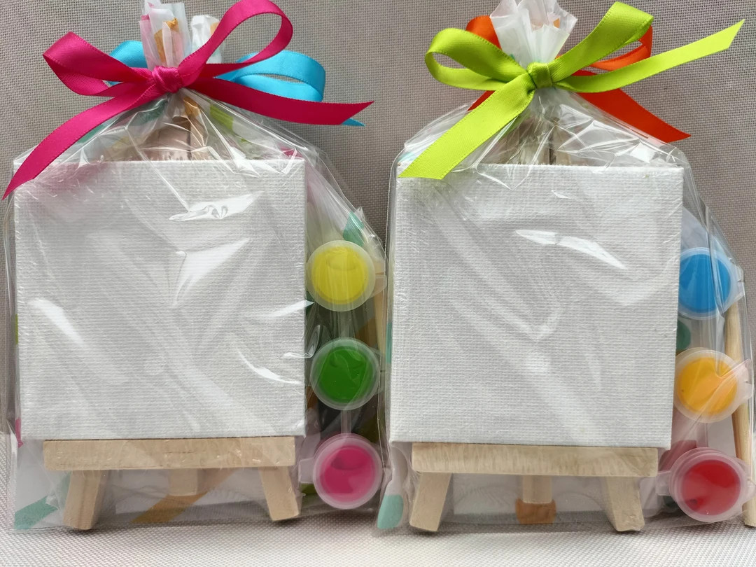 Paint Your Own Canvas, Kids Party Bags, Party Favours, Miniature Painting Canvas, Kids Party Bag ... | Etsy (US)