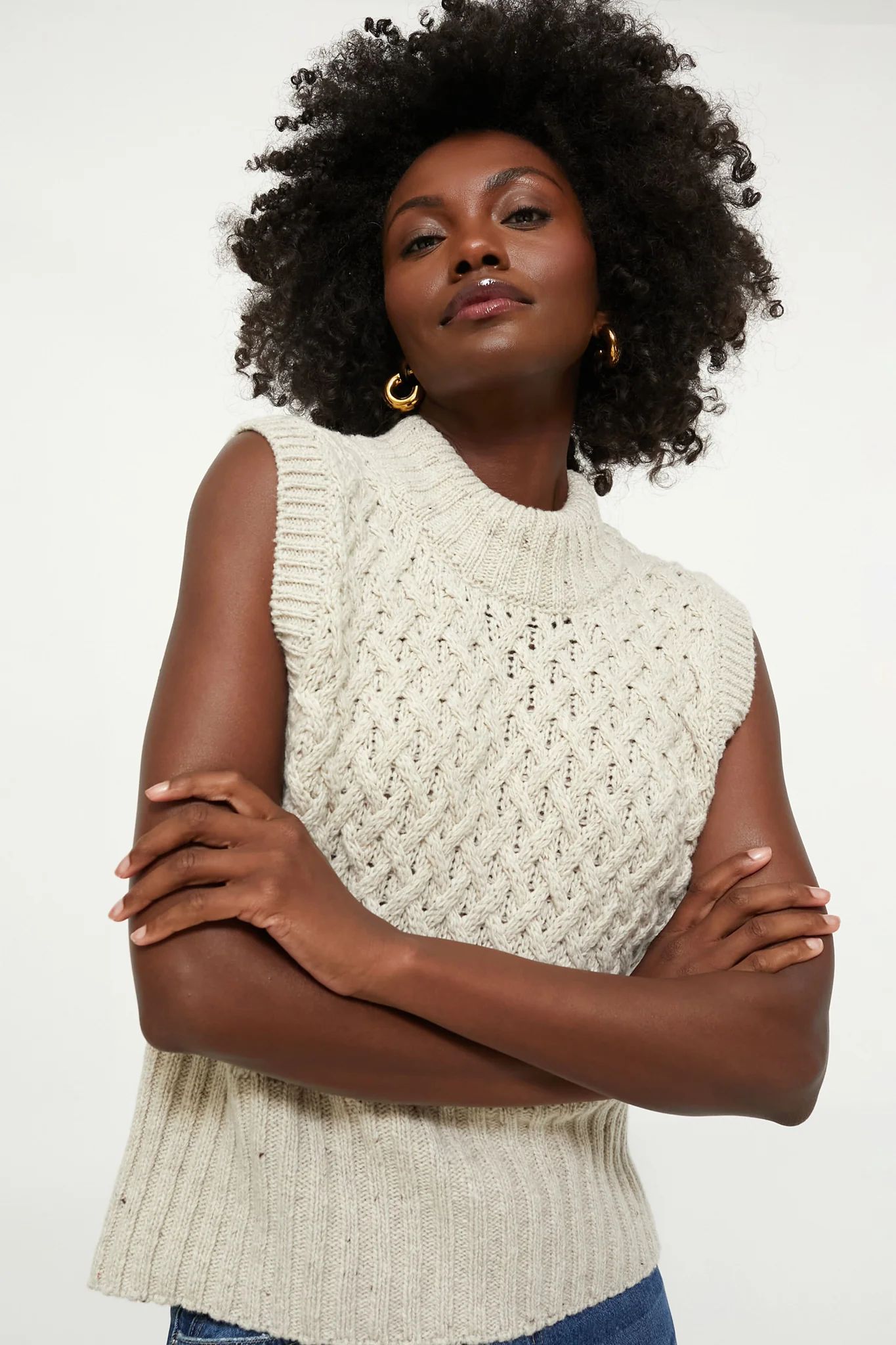 Chalk Stone Ballybricken Trellis Cropped Vest | Tuckernuck (US)