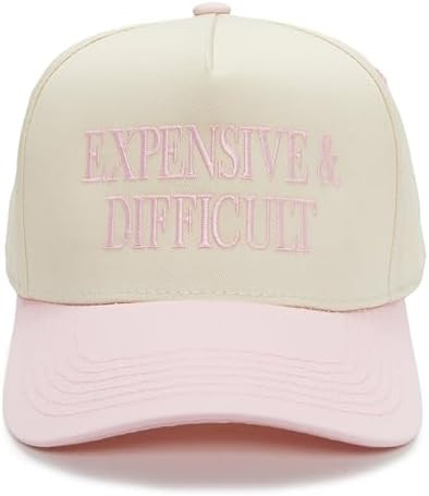 Amazon.com: Two Tone Vintage Snapback Hat - Expensive & Difficult - Rose/Beige : Clothing, Shoes ... | Amazon (US)
