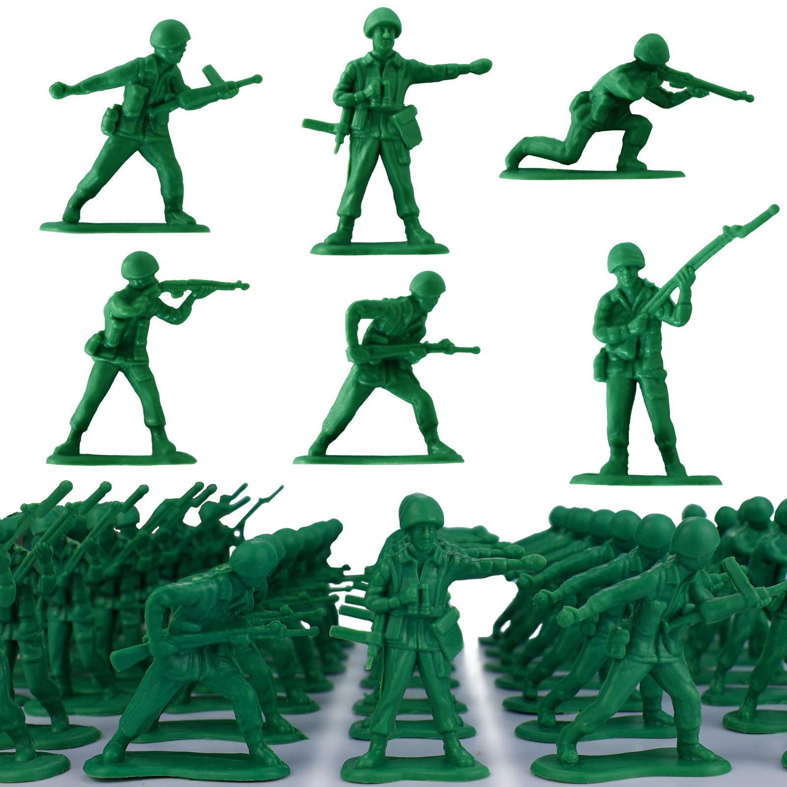 HAPTIME Toys for Boys, Toy Soldiers Set (50 pcs ) , Green Army Men Action Figures, Plastic Milita... | Amazon (US)
