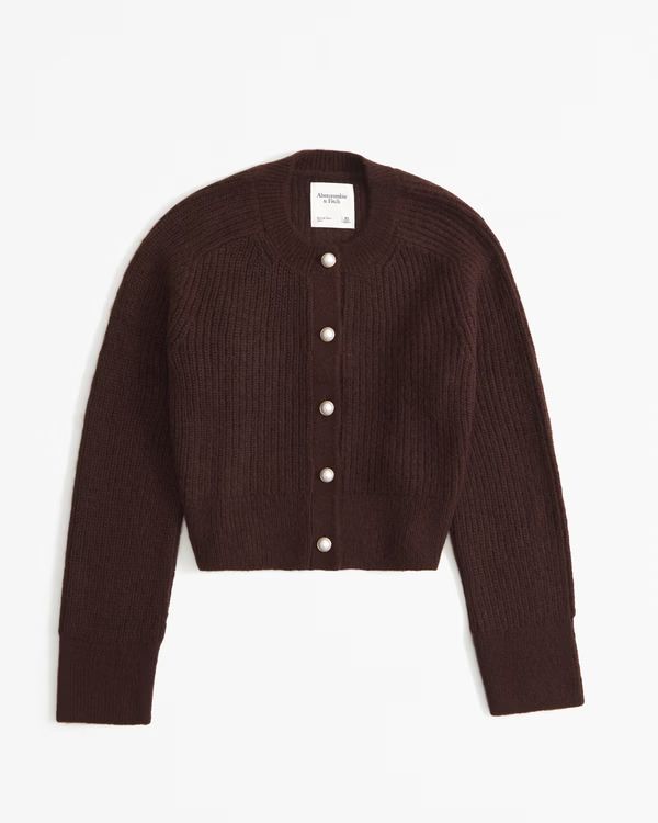 Crew Pearl Button Cardigan | Abercrombie & Fitch (US)