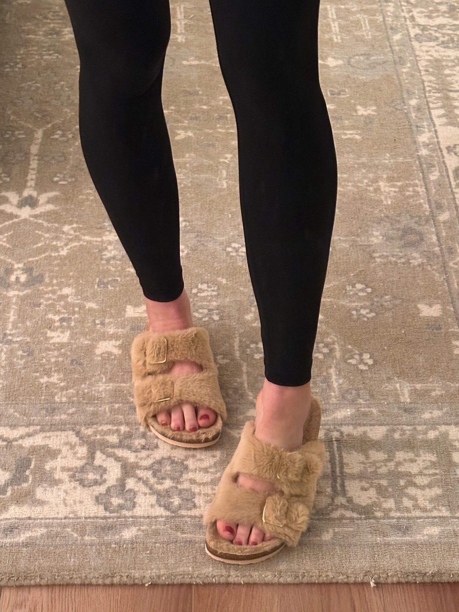 Fuzzy sandals perfect for inside around the house! 

#LTKmomlife #LTKFindsUnder50