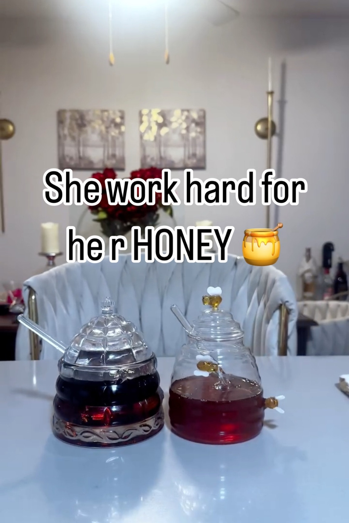 She work hard for her Honey!!🍯 

#honeyjar #pantrystaples 
#kitchenessentials #aesthetic #homesweethome #kitchen #kitchencounter

#LTKSeasonal #LTKHome #LTKFindsUnder50