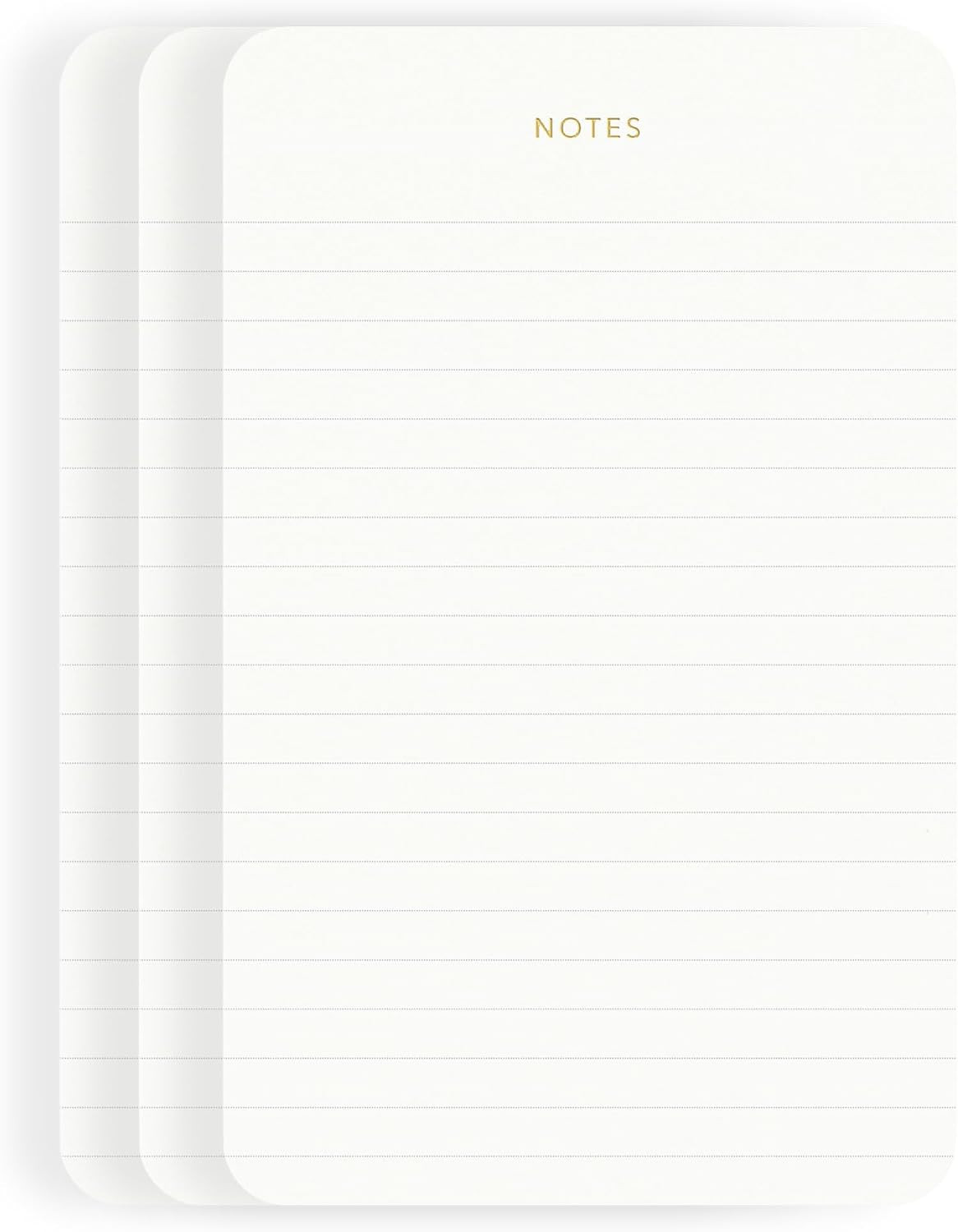 Small Lined Notepads for Work, Gold Foil, 6.3 x 3.9 in, 3 Pack, 225 Sheets | Amazon (US)
