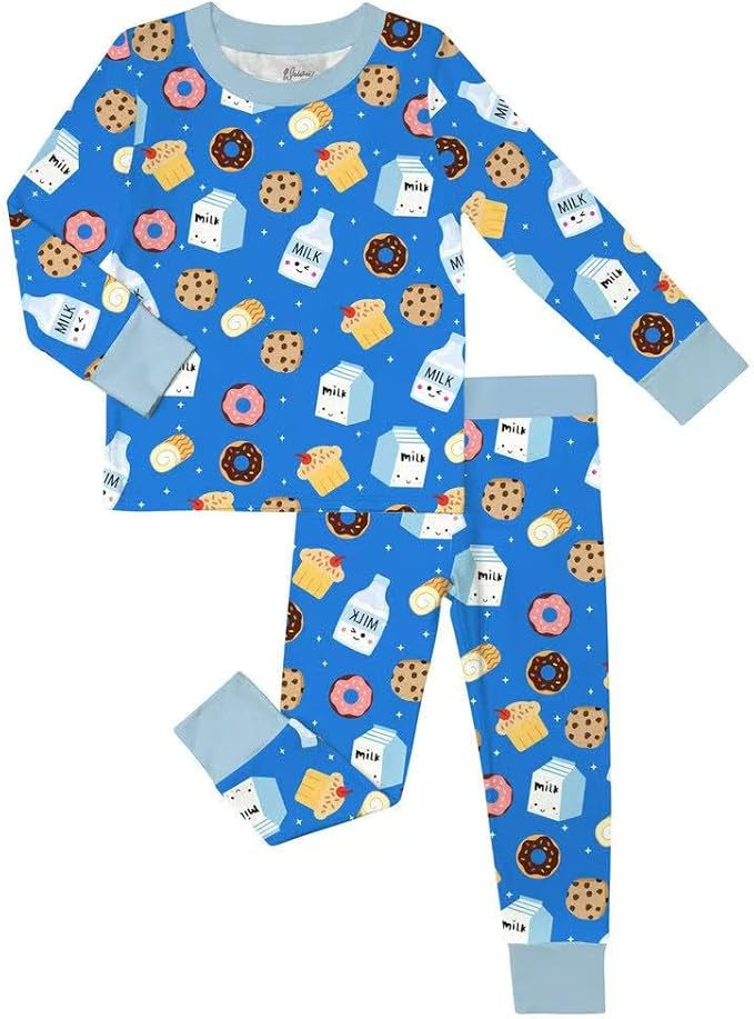 Weiwei Pajama Set for Boys & Girls Set of 2, Viscose Made from Bamboo Toddler Pajamas for Kids, L... | Amazon (US)