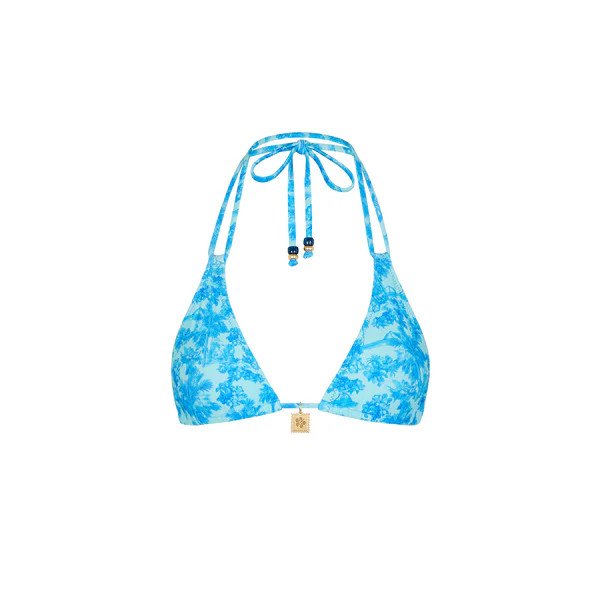 Simple Strap Halter Bikini Top - Ocean Paradise | Kulani Kinis US