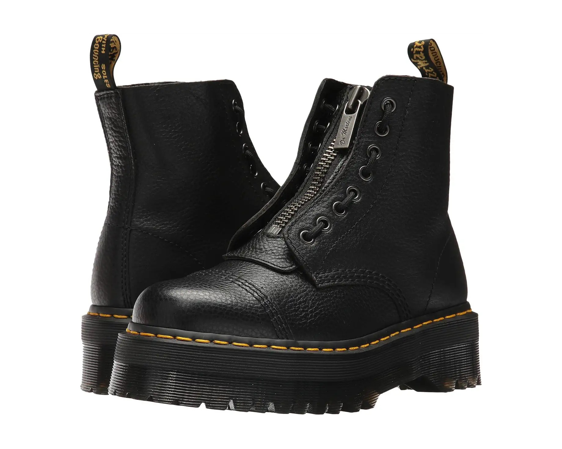 Sinclair Milled Nappa Leather Platform Boots | Zappos
