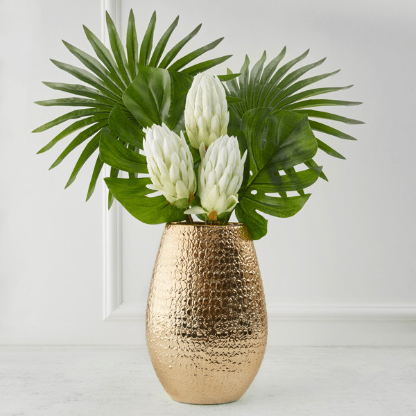 Nikki Chu - Protea In Gold Pot | Z Gallerie