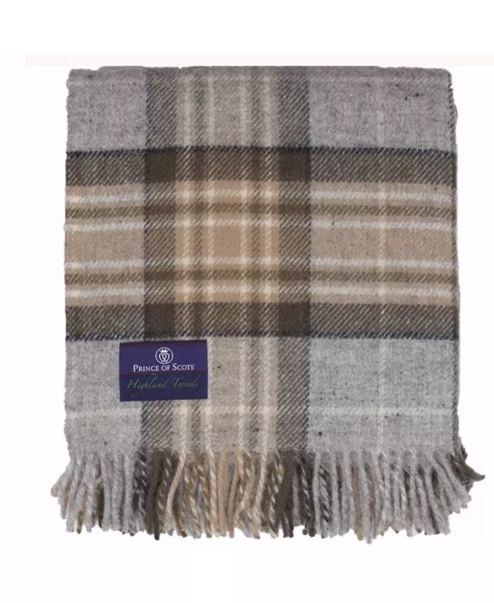 Prince of Scots Tartan Tweed Fluffy Throw & Reviews - Blankets & Throws - Bed & Bath - Macy's | Macys (US)