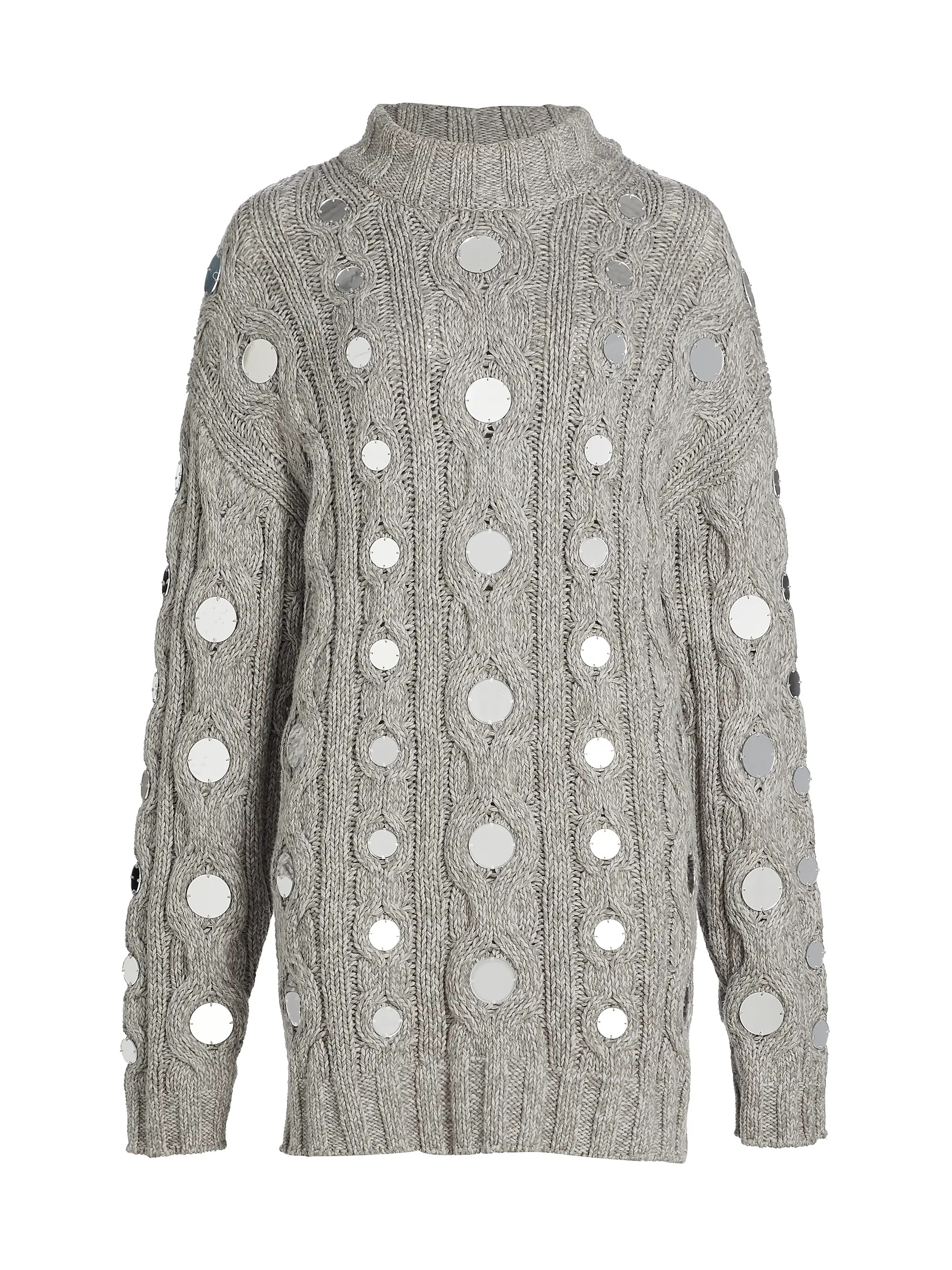 Shop Staud Beehive Cotton Cable-Knit Sweater | Saks Fifth Avenue | Saks Fifth Avenue