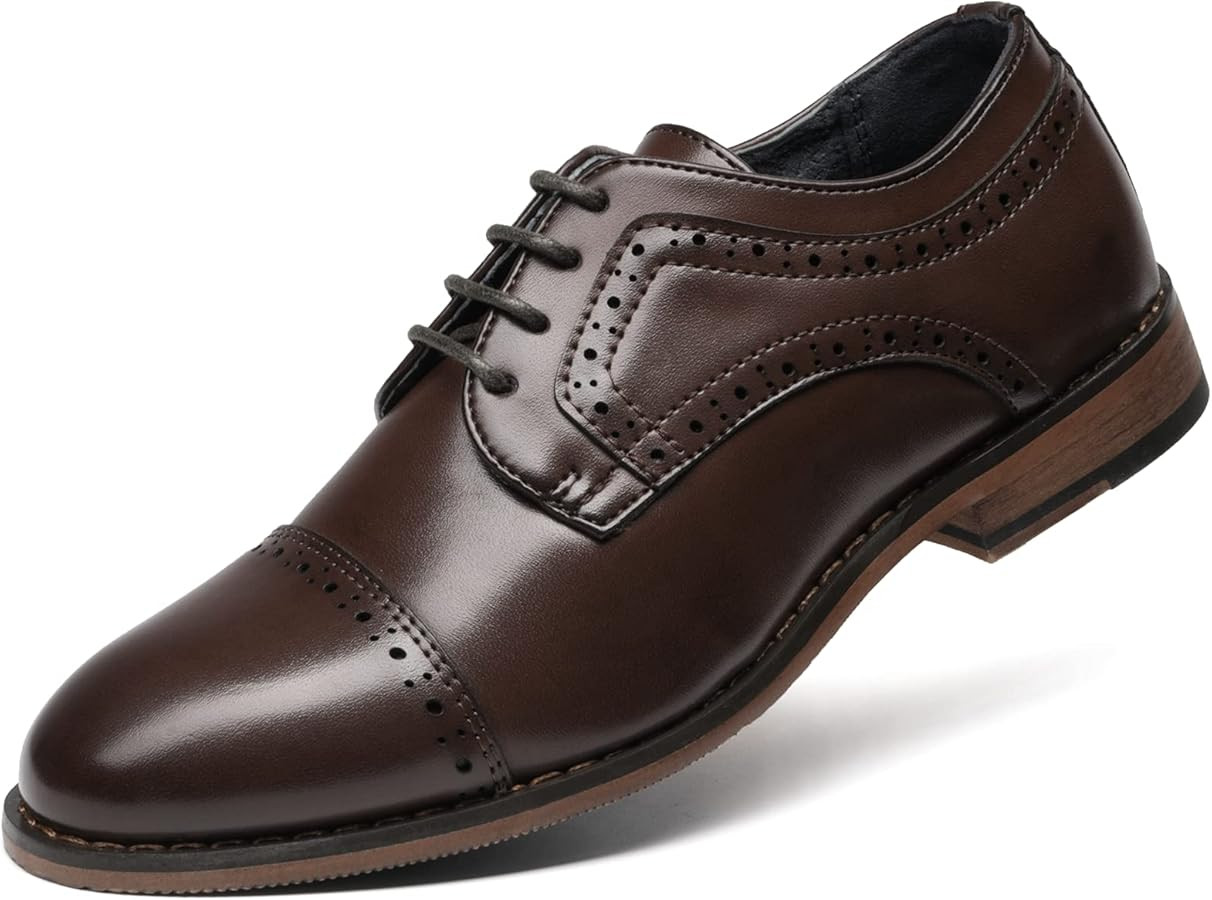 Bruno Marc Boy's Prince-K1 Classic Oxfords Dress Shoes | Amazon (US)