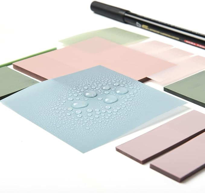 1000 Sheets Transparent Sticky Notes,Waterproof Translucent Color Morandi Sticky Tabs,See Through... | Amazon (US)