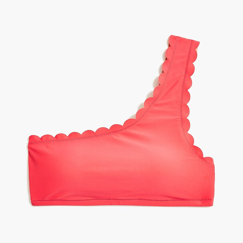 Scalloped one-shoulder bikini top | J.Crew Factory