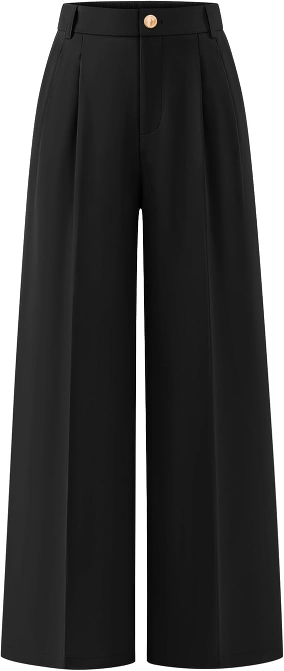 ZESICA Women's Wide Leg Dress Pants 2026 High Waisted Business Casual Palazzo Pants Work Office S... | Amazon (US)