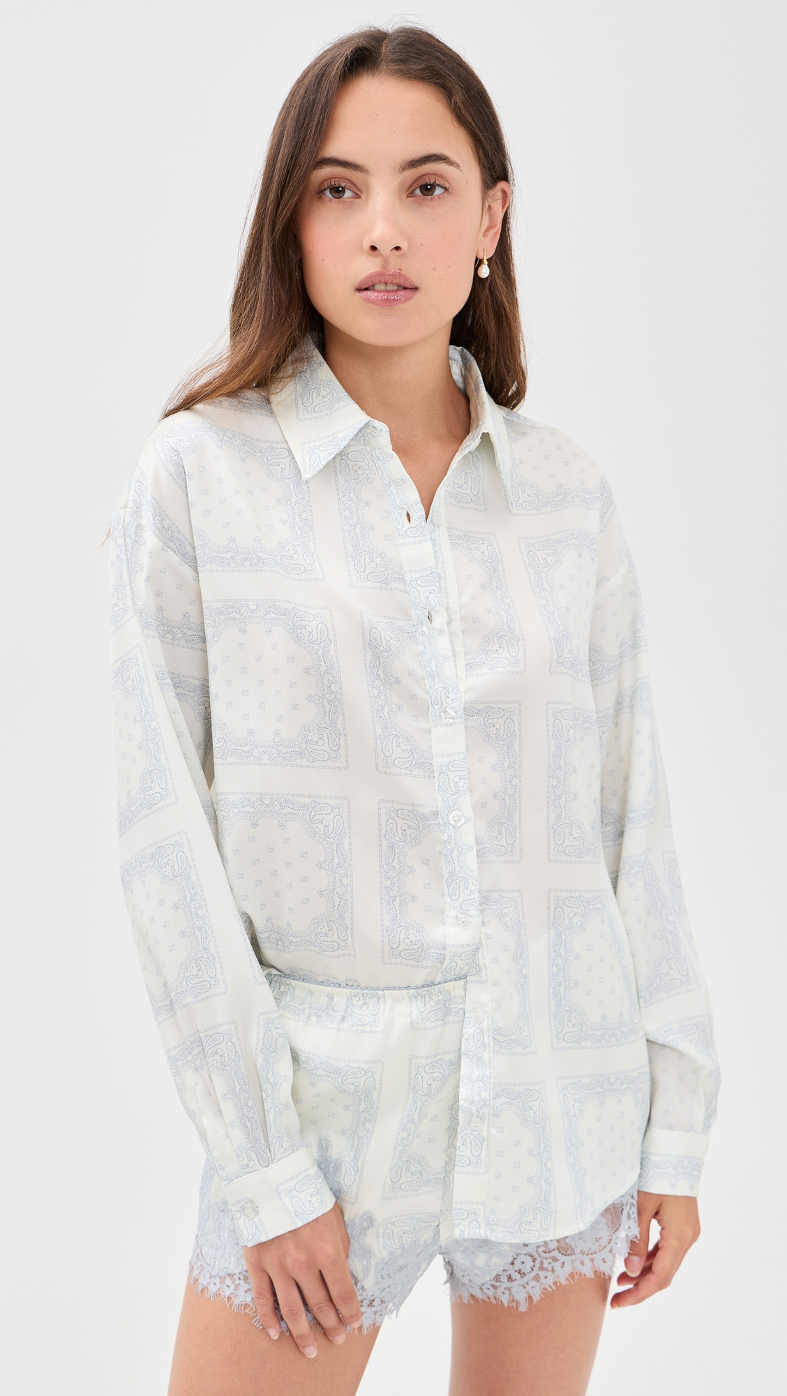 Bailey Rose Blue Buttondown Blue L | Shopbop