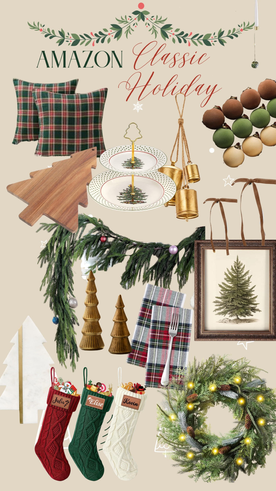 Classic Christmas colors and decor that will bring such beauty for not a big price tag!

#LTKSeasonal #LTKHoliday