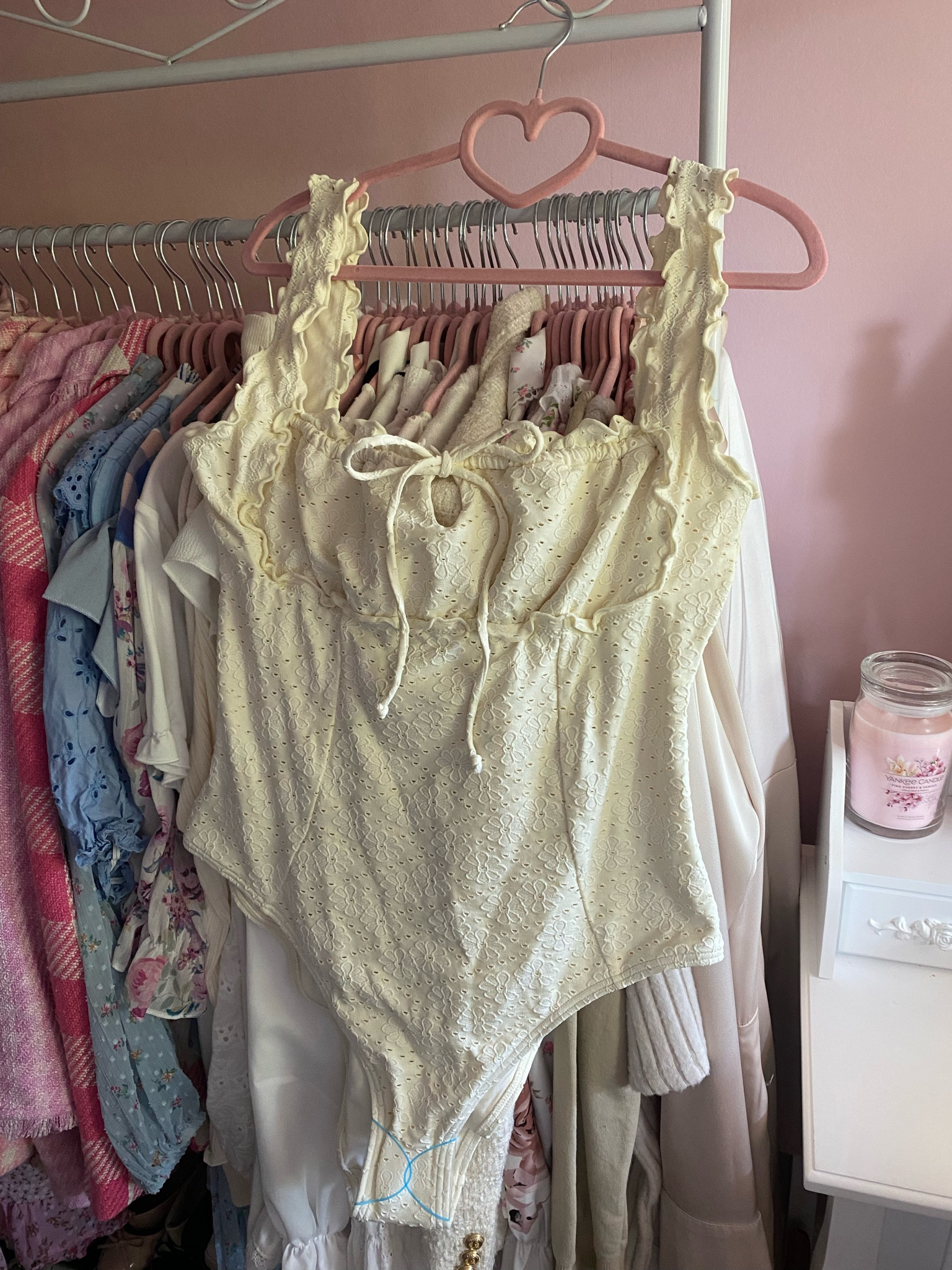 My new bathing suit came in today! She is so adorable and I can’t wait to wear it on vacation. ☀️it also comes in black and as a bikini!  #vacation #holiday #cottagecore #coquette 

#LTKtravel #LTKSeasonal #LTKswim