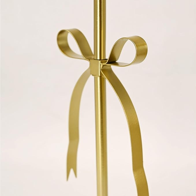 Gold Candle Holders Set of 2 Metal Taper Candle Stands with Bow Design, Modern Decorative Candles... | Amazon (US)