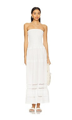 Frankies Bikinis Empress Dress in White from Revolve.com | Revolve Clothing (Global)