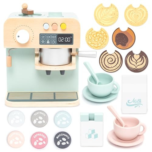 UMU® Wooden Toy Coffee Maker for Kids – Pretend Play Kitchen Accessory for Toddlers – Role Play Espresso Machine Set – Montessori Toy for Ages 3 4 5 6 | Amazon (US)