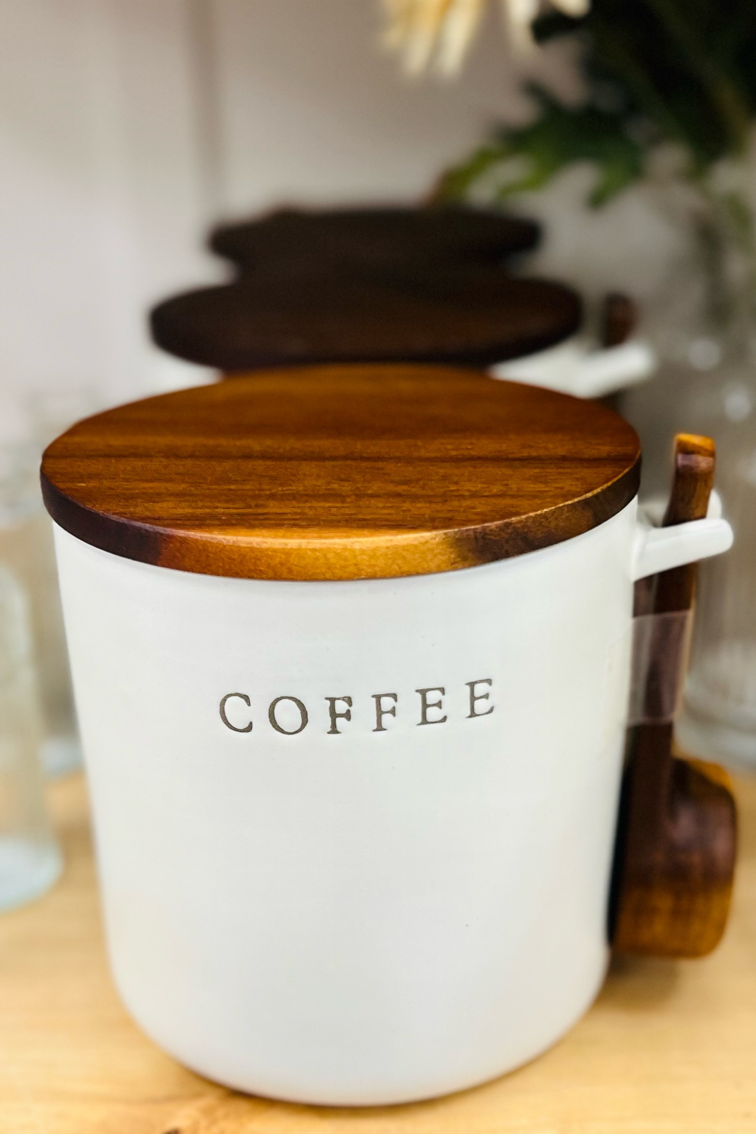 Hearth and Hand by Magnolia Coffee Canister with Wood Lid and Scoop ☕️ 

#hearthandhand #hearthandhandbymagnolia #kitchendecor #coffee #coffeebar #coffeecanister 

#LTKhome #LTKunder50 #LTKunder100