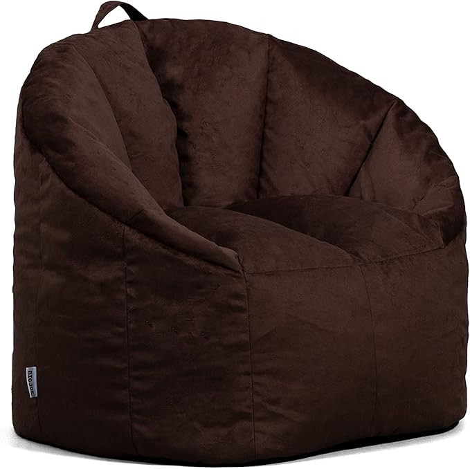 Big Joe Milano Bean Bag Chair, Dark Cocoa Plush, 2.5ft | Amazon (US)