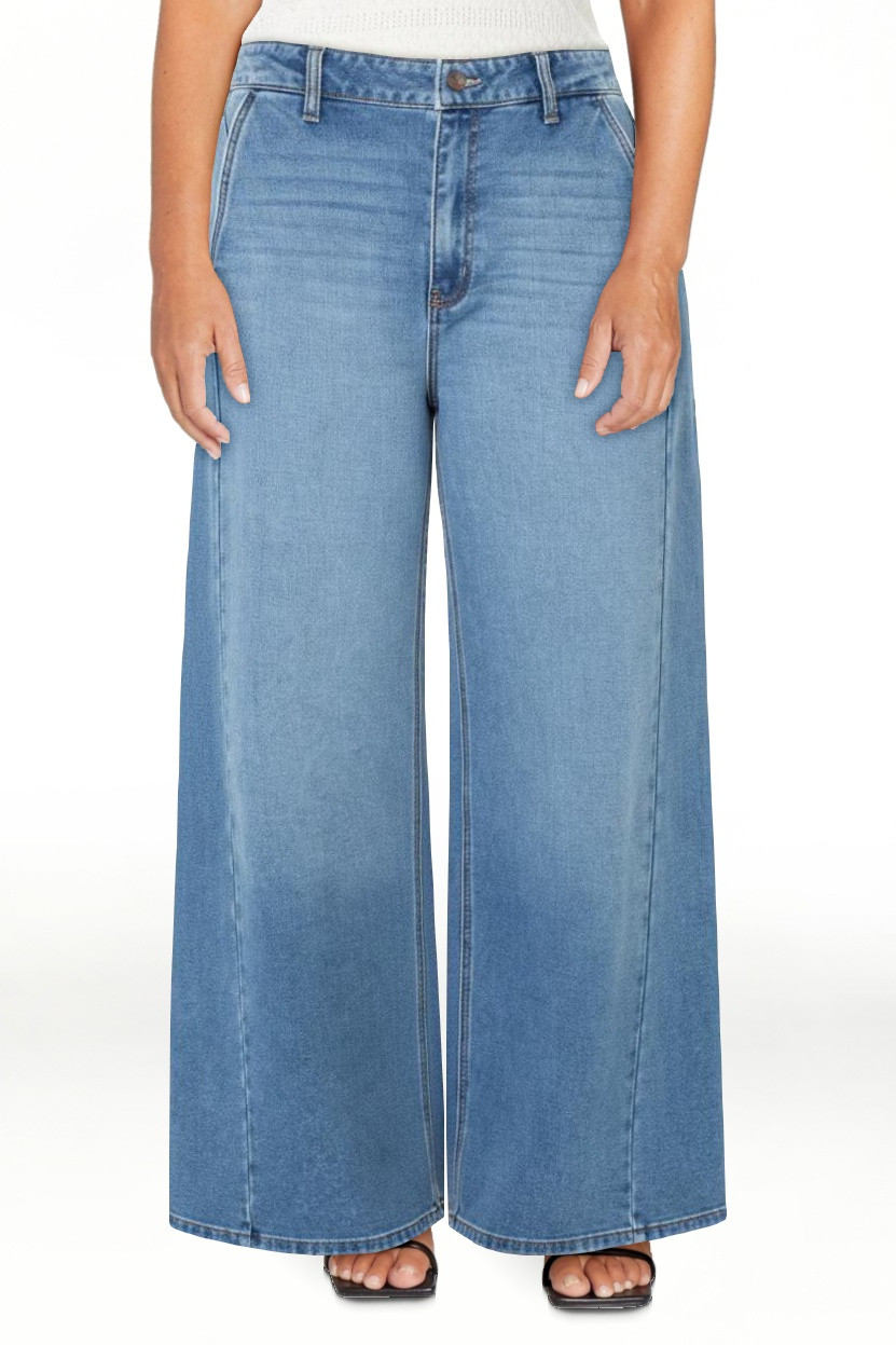 Celebrity Pink Women's and Women's Plus Wide Leg Jeans, Sizes 1-24 | Walmart (US)