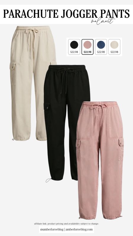 Parachute jogger pants from Walmart 

#LTKfindsunder50 #LTKstyletip #LTKmidsize