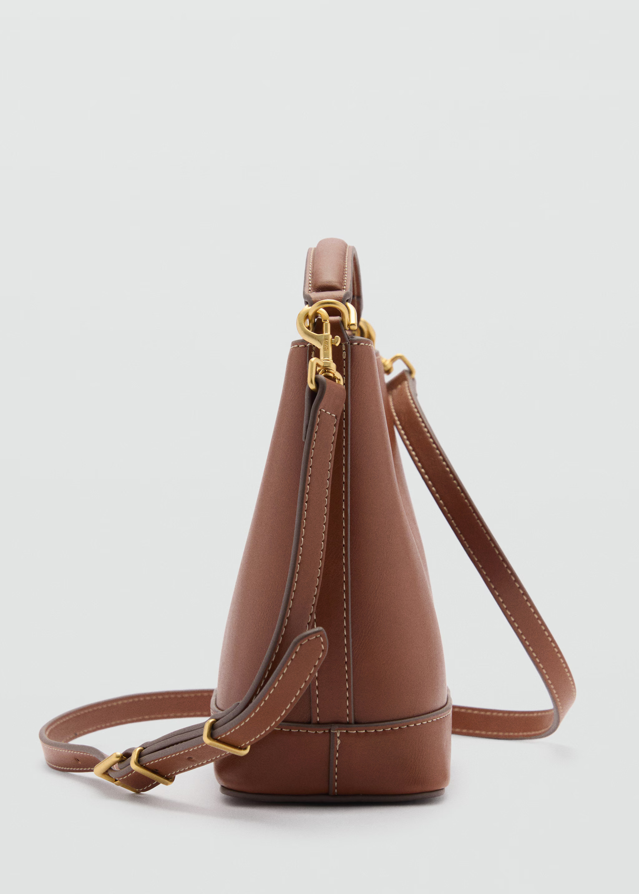 Mini-shopper with rear padlock - Woman | MANGO USA | MANGO (US)