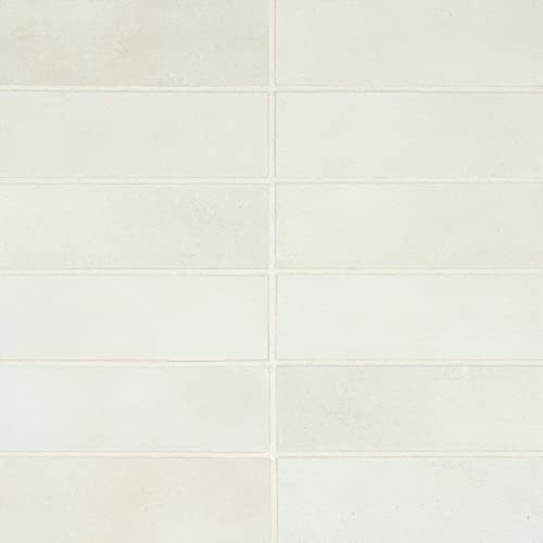 Bedrosians Celine 2" x 6" Matte Porcelain Floor & Wall Tile, White (66-Pack, 5.33 SF) | Amazon (US)