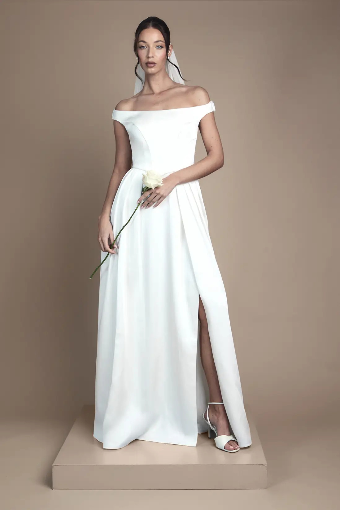 Sleeveless Bandeau Wrap Skirt Maxi Wedding Dress | Karen Millen