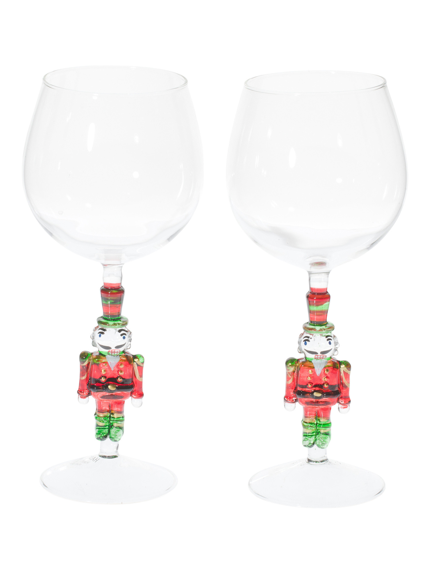 2pk Figural Nutcracker Stemmed Glasses | TJ Maxx