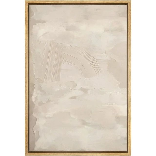 IDEA4WALL Framed Canvas Print Wall Art Rustic Tan Paint Stroke Landscape Abstract Shapes Illustra... | Walmart (US)