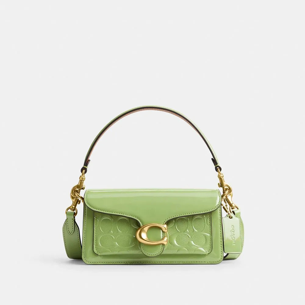 Bolsa Tabby Shoulder 20 Signature Leather Coach - Verde | Coach BR