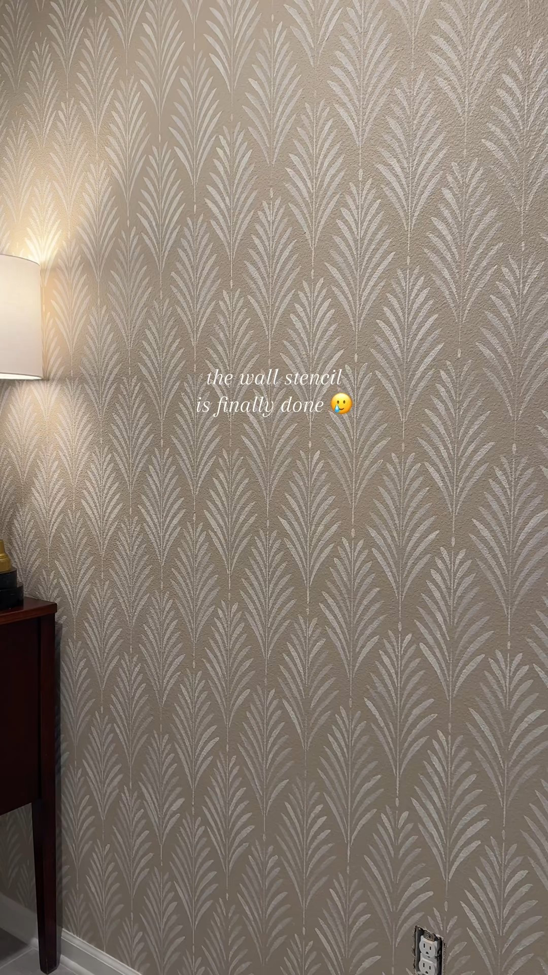 Obsessed with how this wall stencil came out in my entryway!

#LTKHome