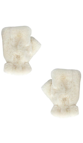 Apparis Ariel Faux Fur Gloves in Ivory. | Revolve Clothing (Global)
