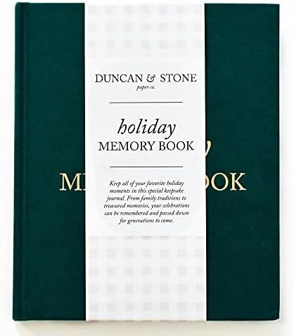 Christmas Holiday Memory Book by Duncan & Stone - Emerald | Family Photo Scrapbook Album | Season... | Amazon (US)